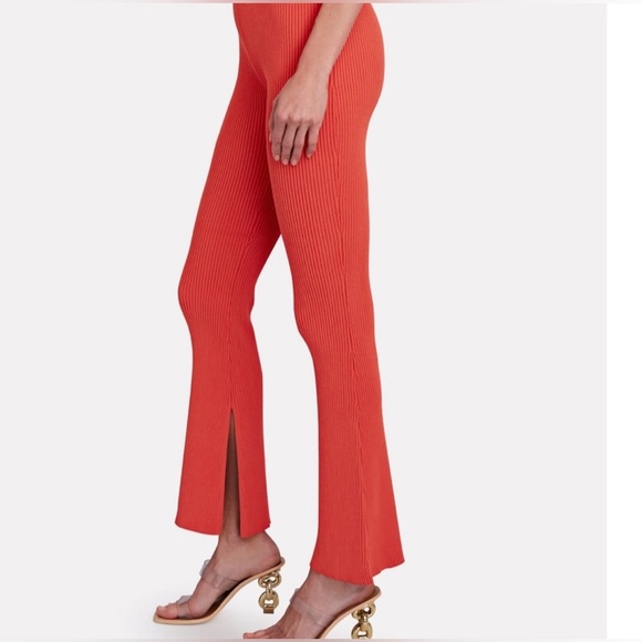 LE ORE Rimini Rib Knit Flared Pants Spice Brown Pull On High Rise Revolve autumn - Picture 3 of 9